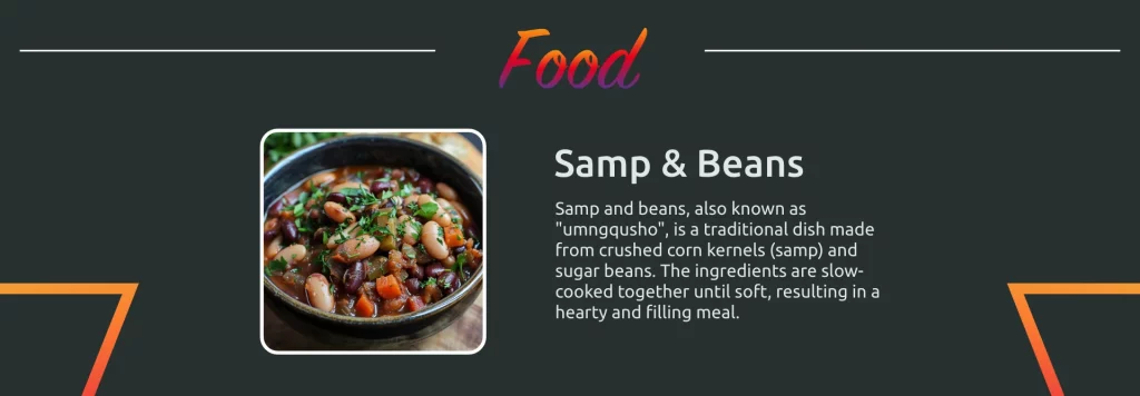 Samp and beans, a traditional South African heritage dish