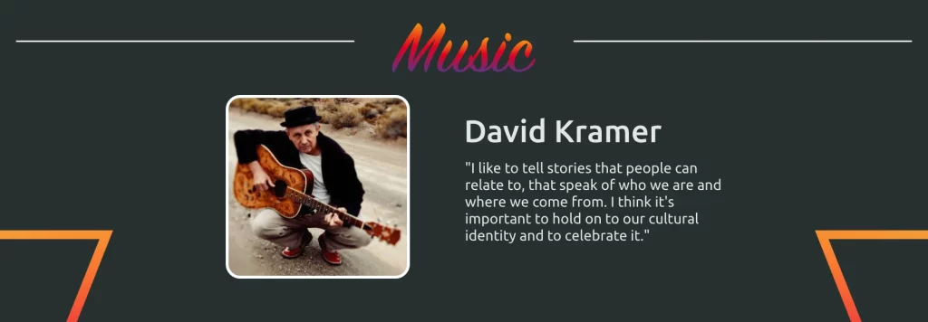 David Kramer, South African musician with his guitar