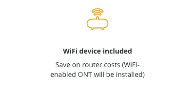 Frogfoot Air Fibre includes a WiFi-enabled ONT device