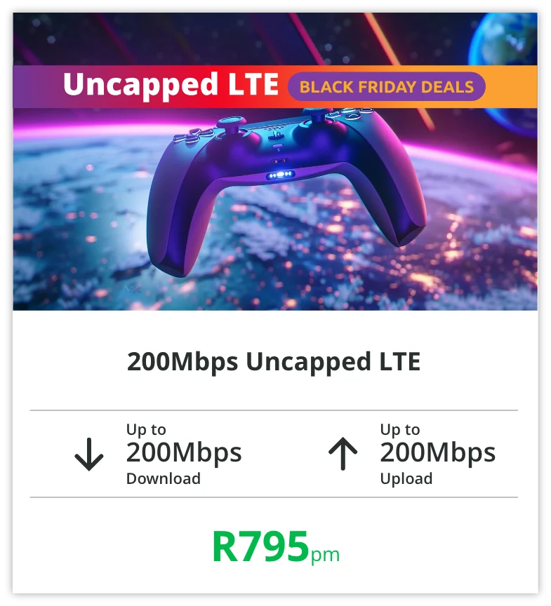 Uncapped LTE 200Mbps