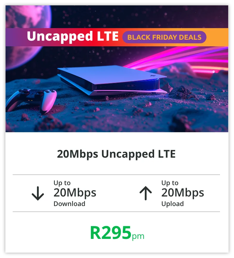 Uncapped LTE 20Mbps