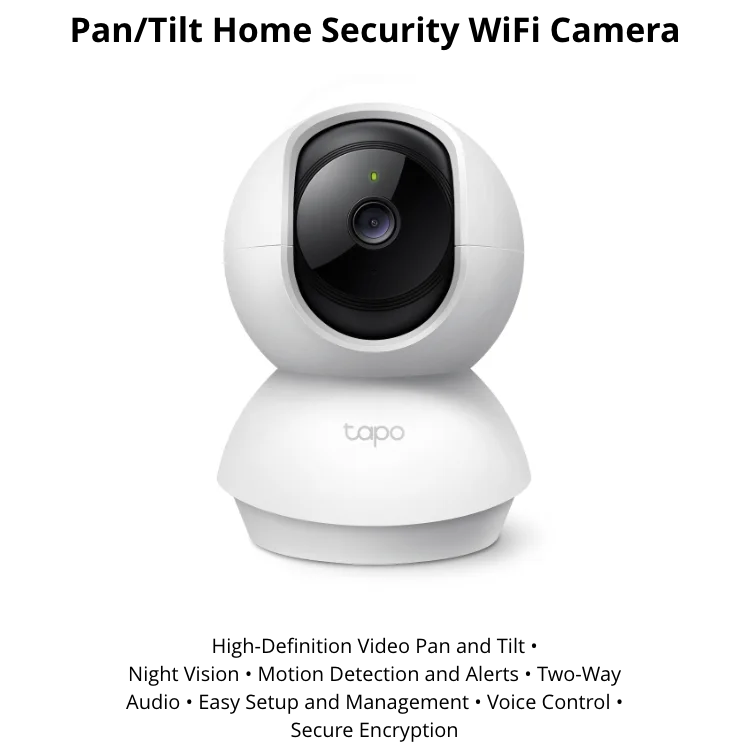 Pan-Tilt Home Security Wi-Fi Camera mobile