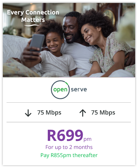 Openserve ECM April 75 landing page price card