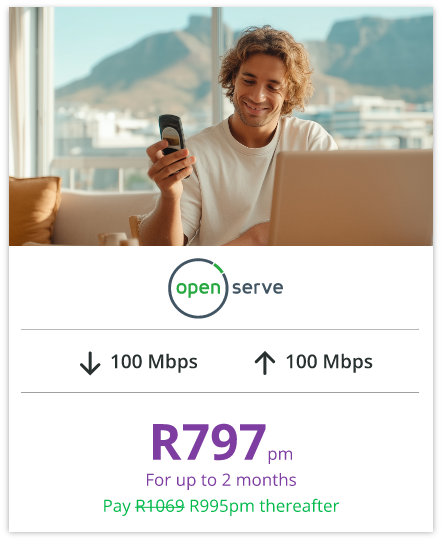 Openserve ECM 100 100 July 2026 landing page card