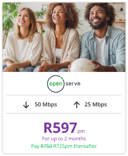 Openserve ECM 50 25 July 2026 landing page card
